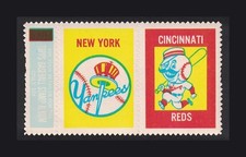 1962 Topps Stamp Panel  NEW YORK YANKEES, CINCINNATI REDS  EX-MT