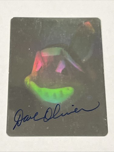 SIGNED Dave Oliver 1991 Upper Deck Cleveland Indians Hologram Sticker Card