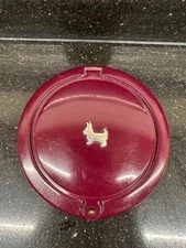 Vintage Burgundy Cranberry Scottie Dog POWDER COMPACT Scotty Scottish Terrier