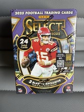 Panini 2025 Select NFL Football Box 24 Cards Red Blue Prizm Shock Mahomes Chiefs