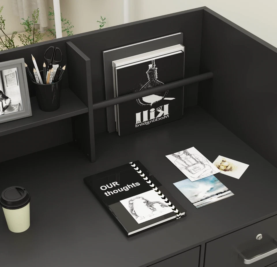 Reception Desk with Lockable Drawers Reception Counter Shop Counter Sales Desk - Image 3 of 4