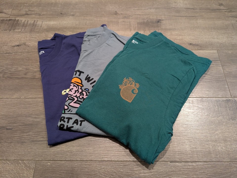 3x Carhartt WIP T-Shirt Mens Small Excellent Condition