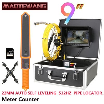 Auto Self Leveling 512HZ Pipe Locator Sewer Inspection Meter Counter Video Camer
