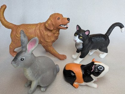 Learning Resources Jumbo Domestic Pets - Dog Cat Guinea Pig Rabbit Lot of 4