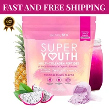 Skinny Fit Super Youth Collagen Peptides SkinnyFit Tropical Punch Flavor US.