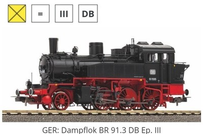 Piko DB BR 91.3 Steam Locomotive 50730 HO Scale DCC Ready