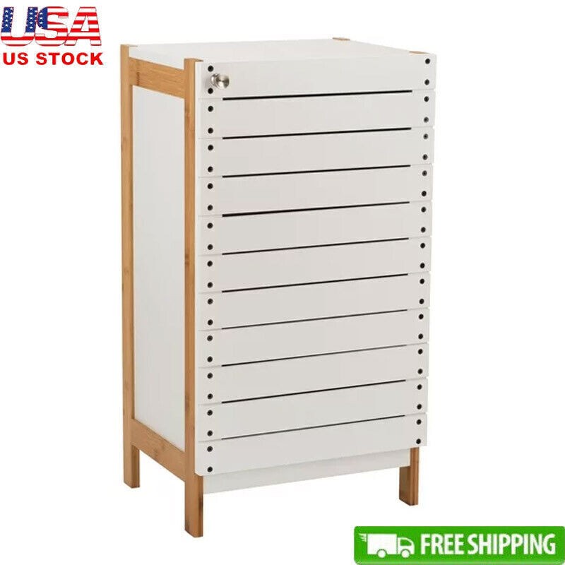 Modern Floor Cabinet with 2 Shelves for Hidden Storage of Toiletries and Towels