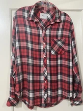 Women’s “RAILS” Hunter Plaid Button -Up Shirt Size M - “Scarlet Ash White “