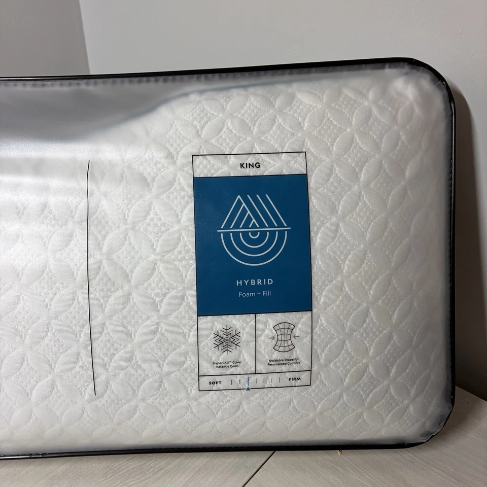 NUEVO CON ETIQUETAS Malouf Hombro FlexFill HyperChill Híbrido King Almohada Soporte Lateral para Dormir Foto 4 de 4