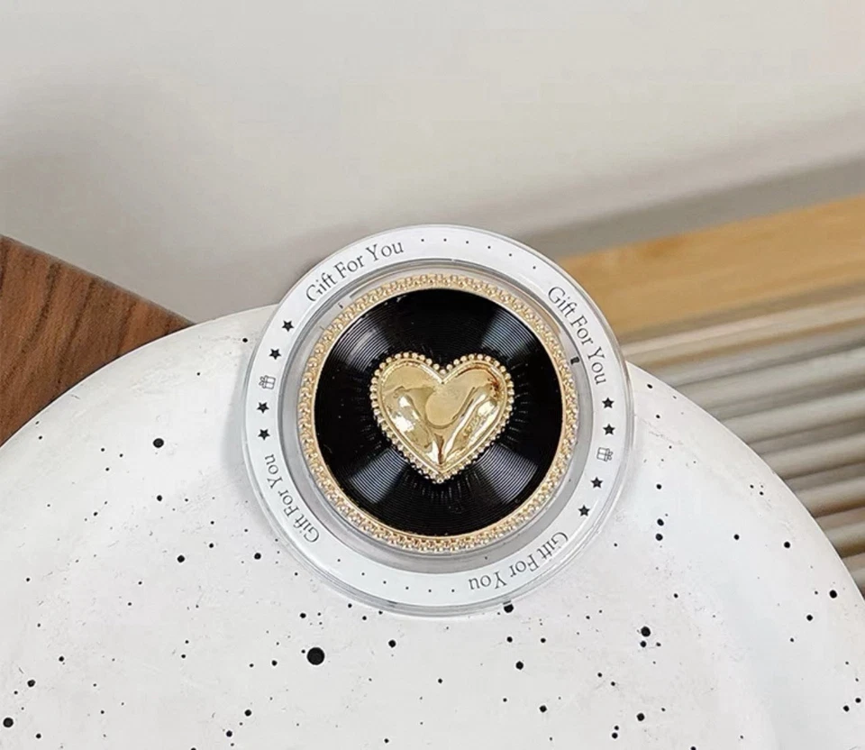 POPSOCKETS Heart  Magnetic Phone Grip Stand Pearl Design 2pc White & black - Image 2 of 4