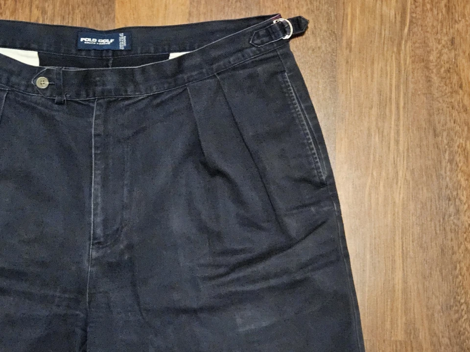 VINTAGE RARE RALPH LAUREN mens blue Label dress shorts SIZE 38x8 COLOR BLACK - Image 3 of 4