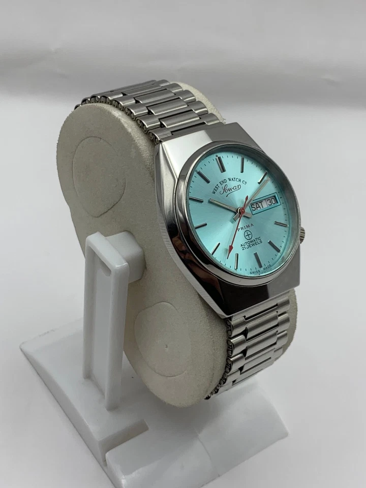 West End Sowar Prima Automatic 21 Jewels Day/Date Men’s Wristwatch -Swiss Made- - Image 3 of 4