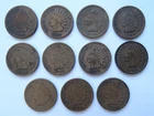 (11) Assorted Indian Head Pennies / FedEx Free Shipping / RA-11p