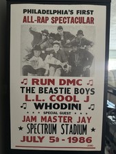 Beastie Boys Run Dmc Vintage Hip Hop Poster  Philadelphia 