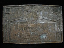 OA09105 VINTAGE 1970s  GENUINE BUDWEISER LAGER BEER  ANHEUSER-BUSCH BUCKLE