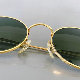 Ray Ban Sonnenbrille Gold Gläser: grün Oval B&L USA Retro