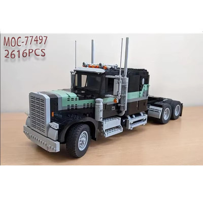 2024 New MOC-77497 Technical Car Tractor Set Model Building Self-Locking Buildin