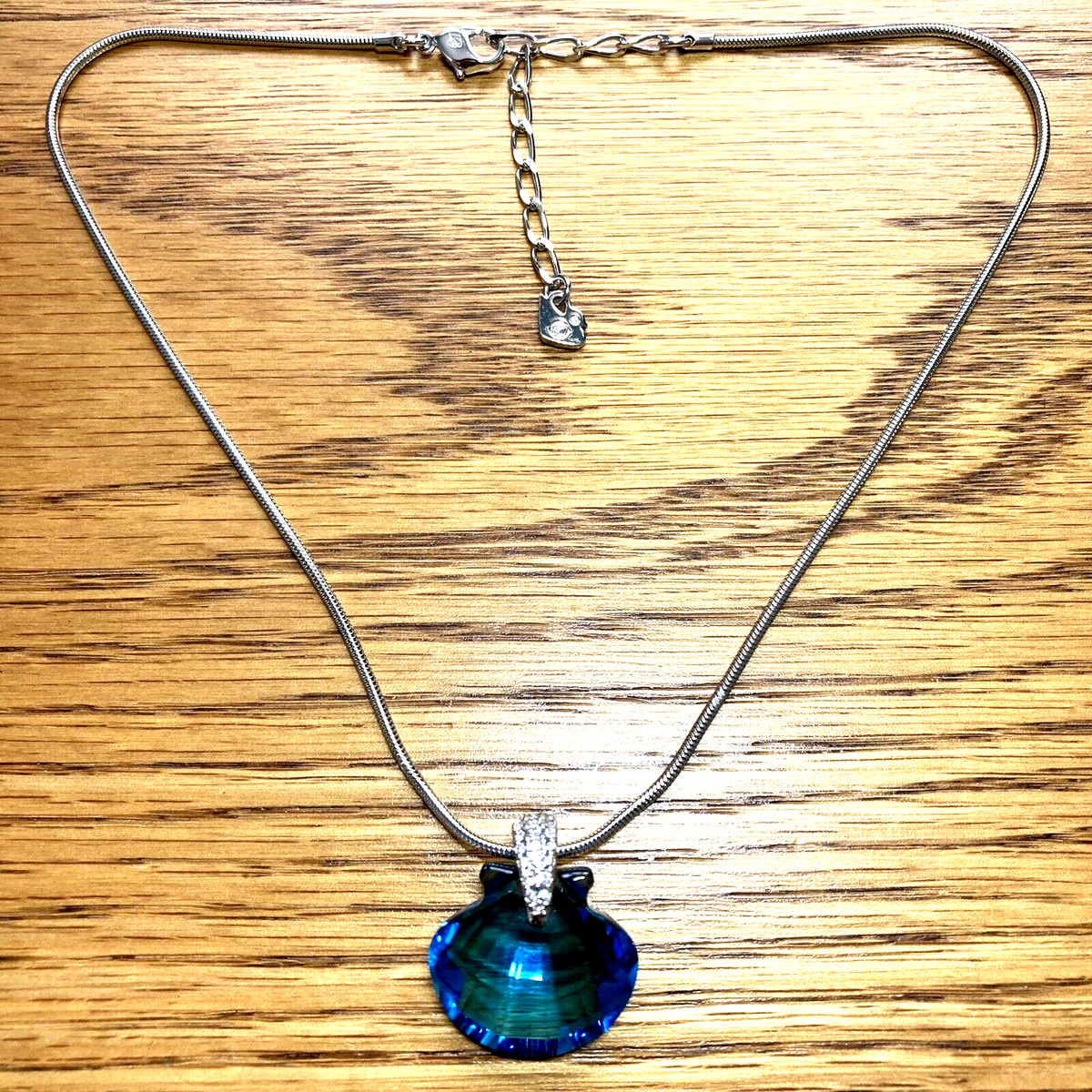 SWAROVSKI スワロフスキー シェル パール ブルー Blue Swarovski Crystal Shell and Pearl Necklace