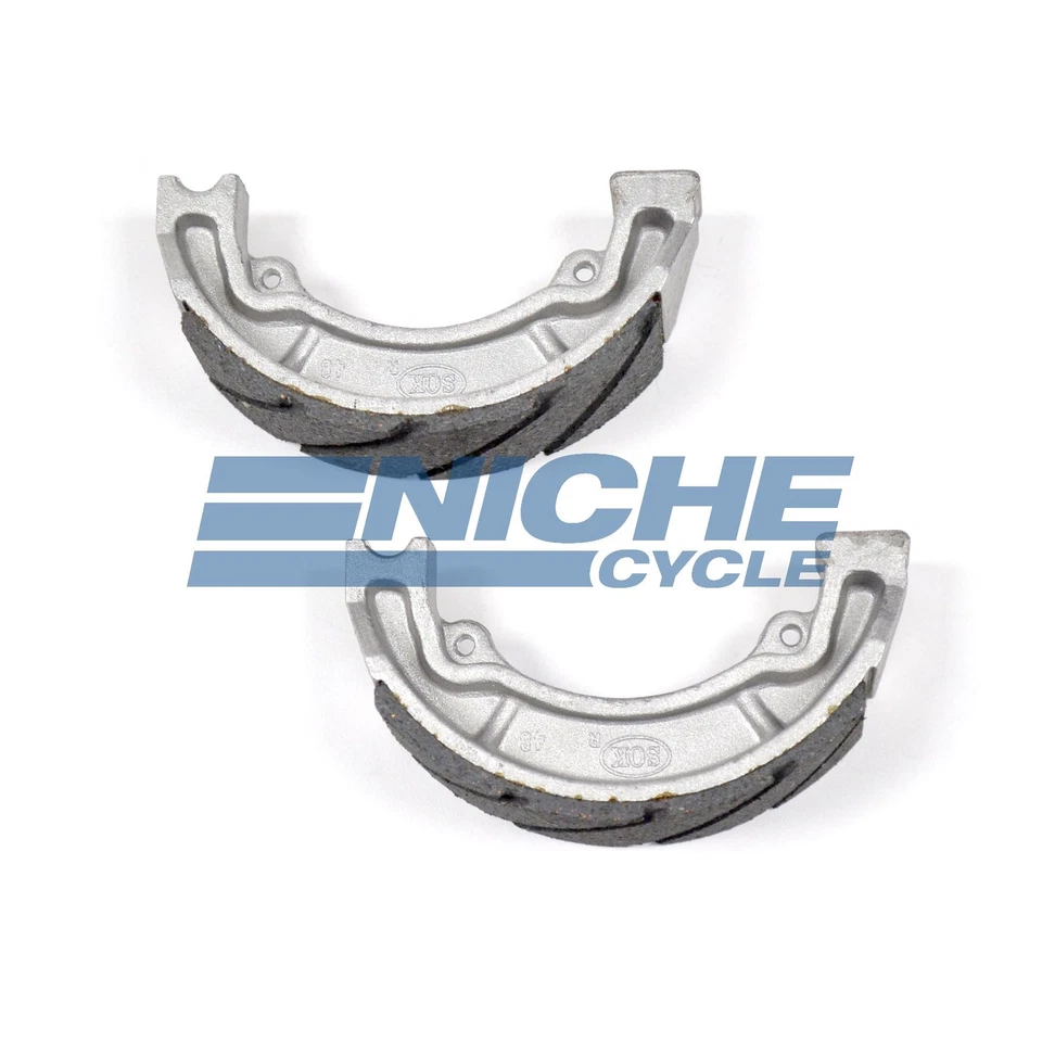 Zapatas de freno traseras ranuradas para Suzuki RV 90 Rover 72-77 Foto 2 de 2