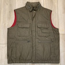 Vintage Men's Eddie Bauer Goose Down Puffer Cargo Vest Zip Up Pockets Sz Large