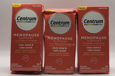 3PK Haleon Centrum Menopause Support ~ 30 Tablets Each ~ EXP 1/26 ~ FAST SHIP