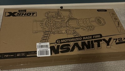 X-Shot Insanity Motorized Rage Fire Blaster Toy Gun w/ 72 Darts Foam Bullet Ammo