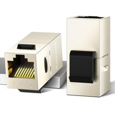 Cat7 Keystone Coupler 2pack Pass Through Rj45 Keystone Jack Shielded Female To F