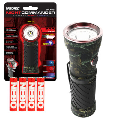 Nebo 6556 iProtect Night Commander CAMO 4 Color LED Blood Tracker