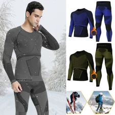 Men Thermal Underwear Set Long Johns Long Underwear Base Layer Cold Weather