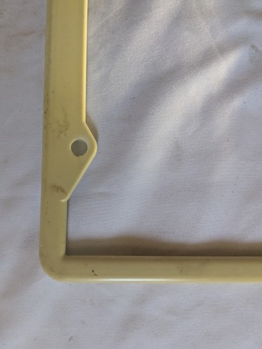 Vintage License Plate Holder Frame Norwegian "UFF DA!" Flag Plastic - Picture 2 of 9