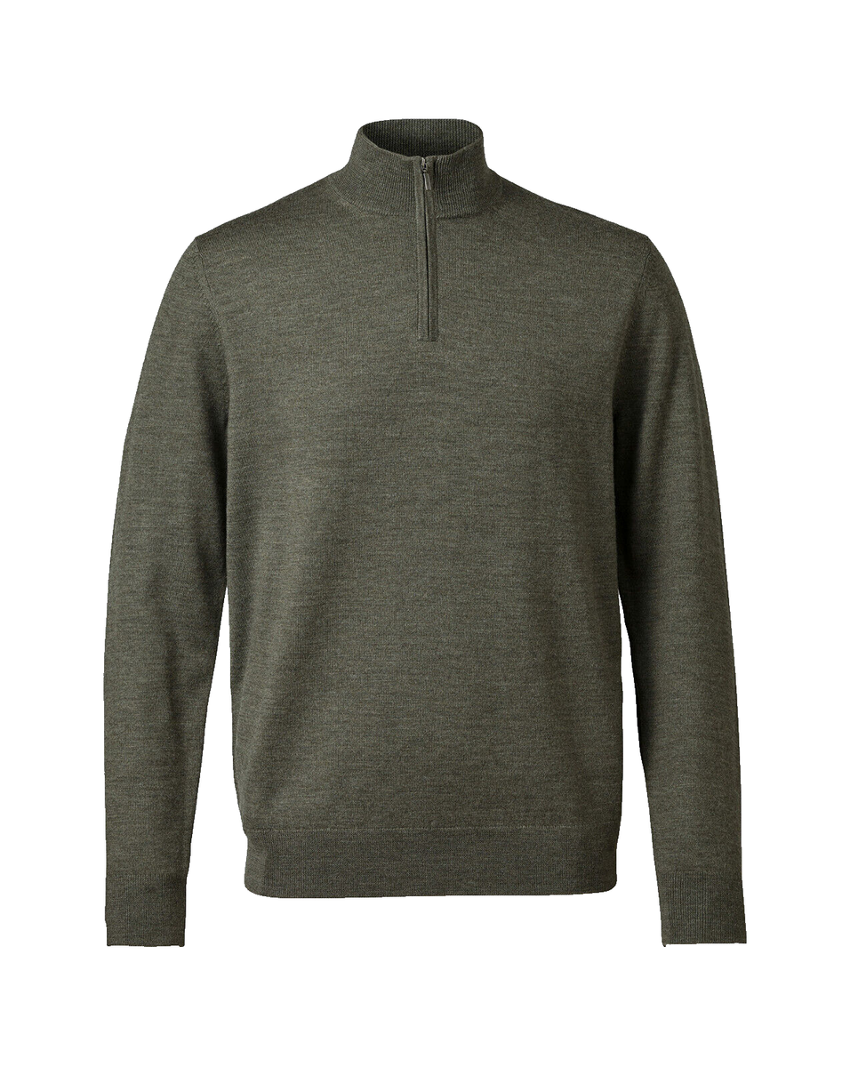 $178 Michael Kors Men's, 1/2 Zip Extra Fine Merino Wool Sweater, Olive  Green, S