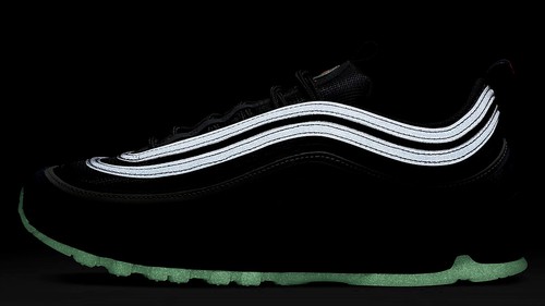 Nike Air Max 97 'Slime Halloween' Black/Court Purple/Flash Crimson Size 9 NEW - Picture 11 of 11