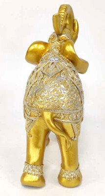 Lucky Elephant Statue – Feng Shui Home Decor Figurine, Polyresin, Collectible