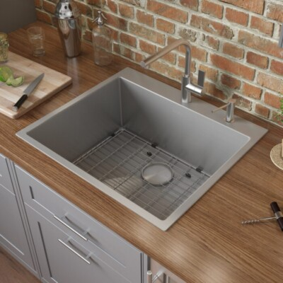 #ad Ruvati 21#x27;#x27; Drop in Topmount Rounded Single Bowl Kitchen Sink RVH8071 $159.00