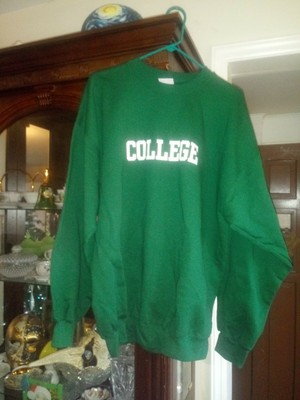 sweatshirt that says college
