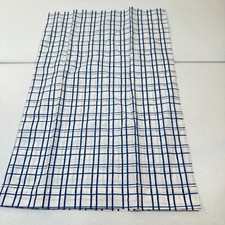 pillowcase standard blue plaid checkered cotton blend modern traditional
