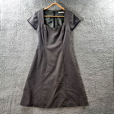 SUITE 62 BOUTIQUE Womens Dress Size 6 Charcoal Grey Stretch Short Sleeve A-line