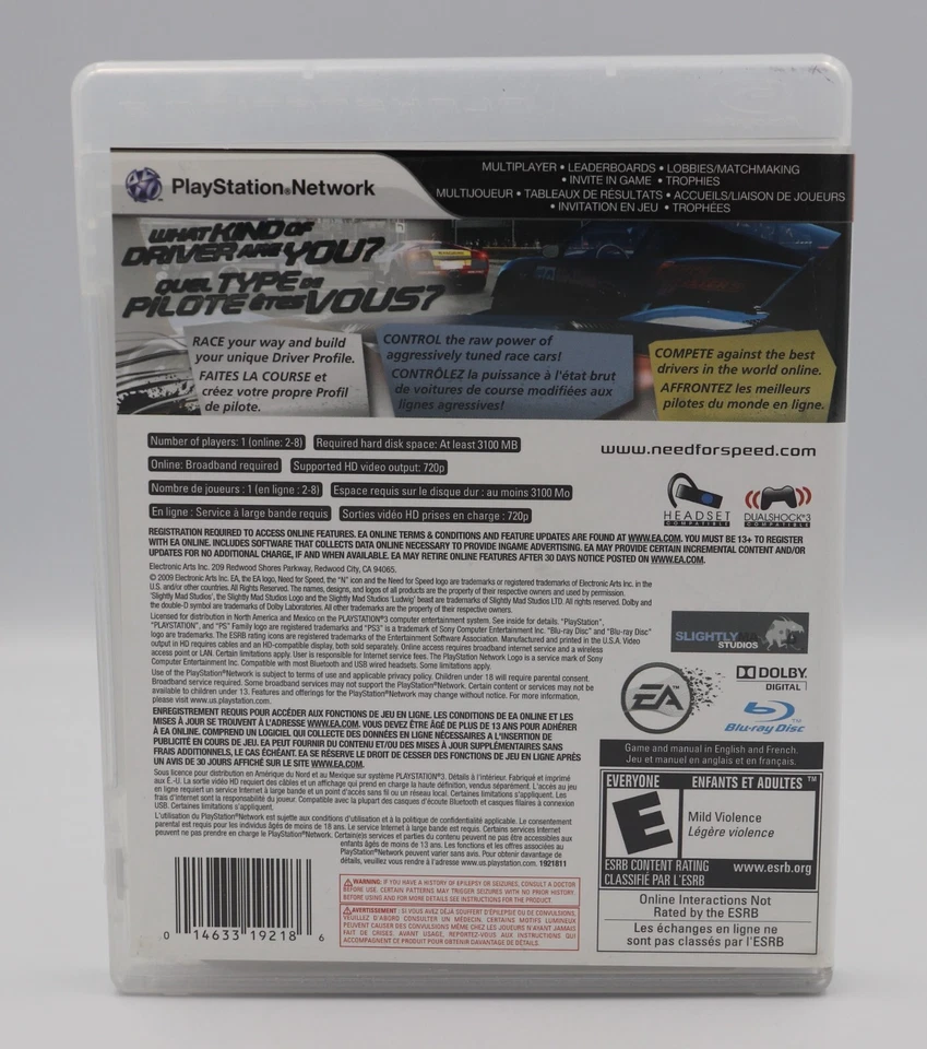 Need for Speed: Shift Sony PlayStation 3 PS3 Game CIB Complete Used - Image 2 of 3