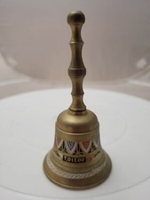 Vtg 1960 s Toledo Spain Miniature Brass Bell Enamel- Nice Sound
