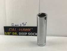Cal- Hawk Deep Socket  12 mm x 3/8" Dr   6Pt  Free USA Ship