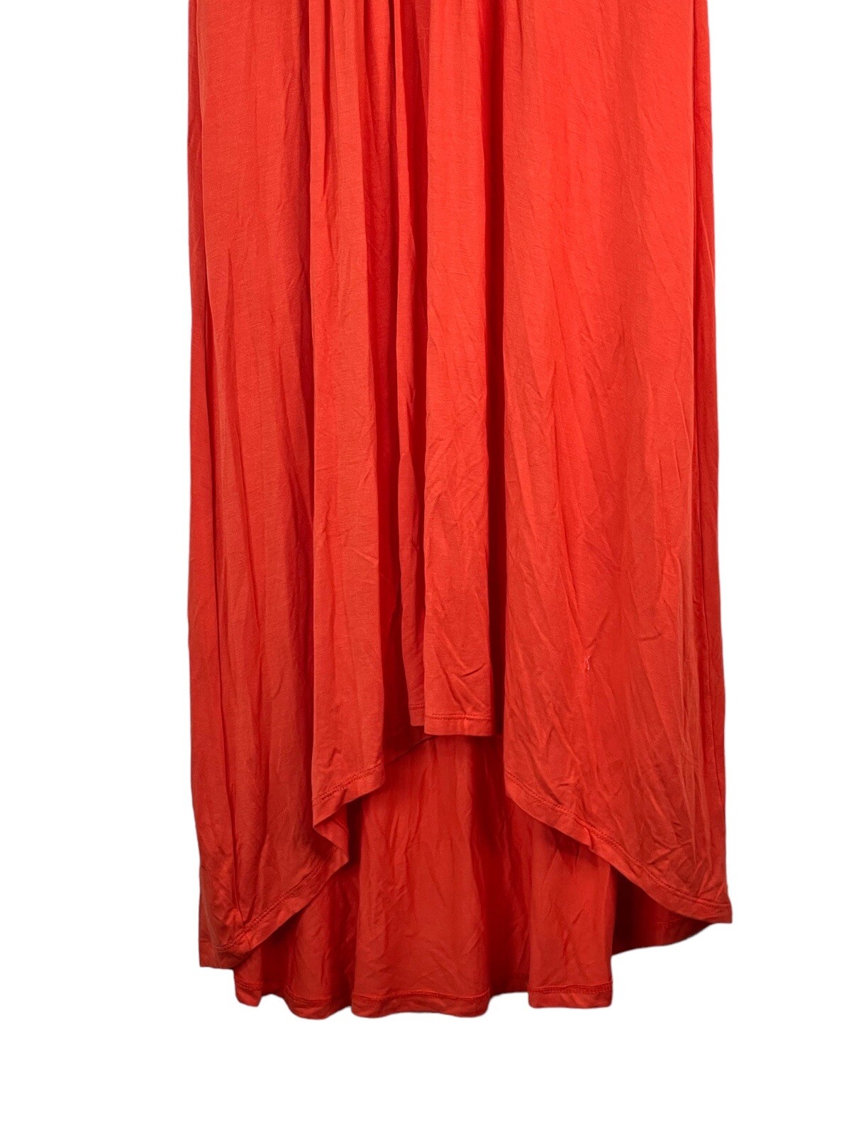 SPENSE Women's Orange High Low Maxi Dress, Embroidered Beads, Medium
