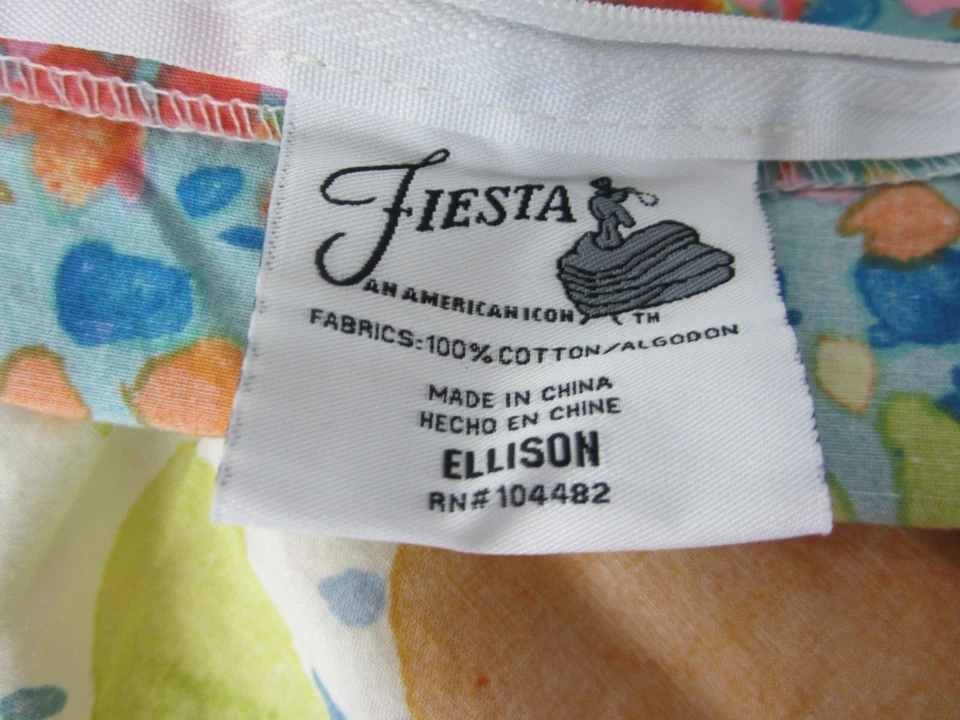 Funda de Almohada Fiesta Ellison Sham Floral Cremallera Estándar Reversible Todo Algodón Foto 3 de 4