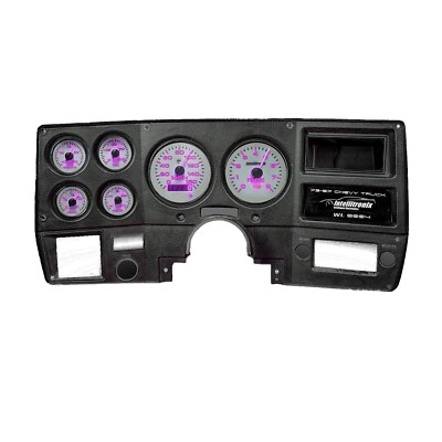 Intellitronix Purple Analog Gauge Cluster Panel For 1973-1987 Chevy Trucks