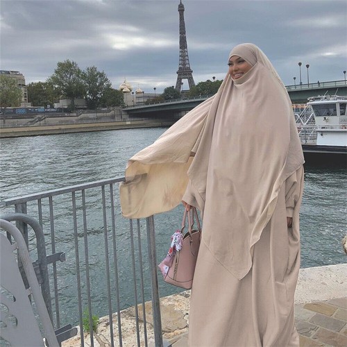 Muslim Women Overhead Large Khimar Scarf Prayer Amira Headscarf Niqab Ramadan - Picture 6 of 52