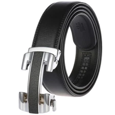 New Men's Fashion Cowhide Leather Belt Automatic Buckle Strap Jeans Waist Strap