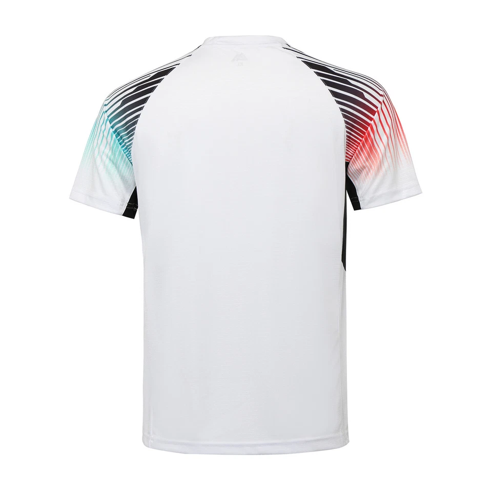 Camiseta Adulto Infantil Li-Ning Esportes Manga Curta Roupas de Tênis Badminton Usar - Imagem 2 de 4