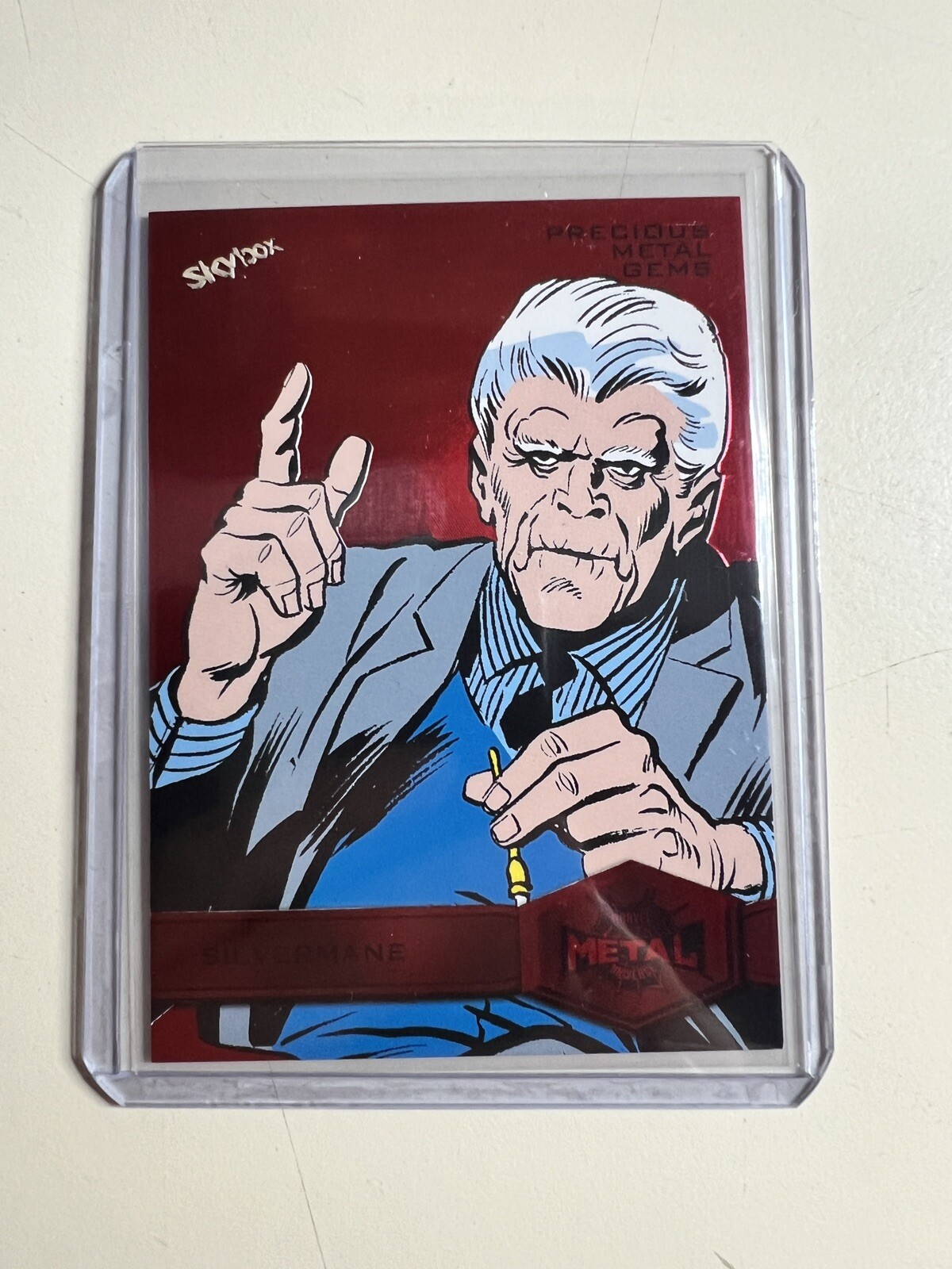 2021 Marvel Metal Spider-Man Precious Metal Gems Red PMG #182 Silvermane 11/100