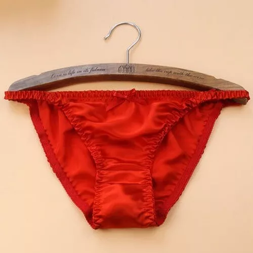 2 Pares Mujeres 100 Bragas de Seda Cuerda Bikinis Lazo Linda Ropa Interior Bragas Parte Inferior - Imagen 13 de 34