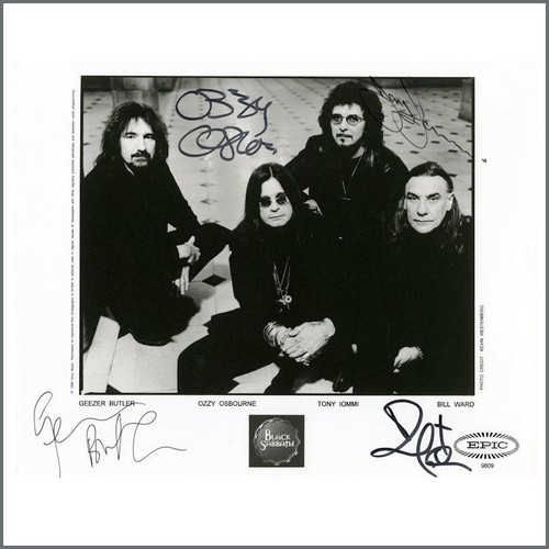 BLACK SABBATH BAND signed autographed ALBUM OZZY OSBOURNE +3