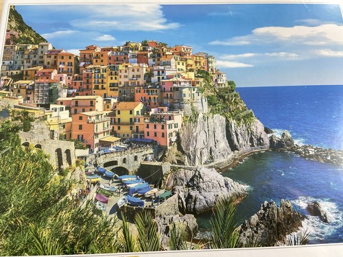 1053 piece jigsaw puzzle colorful city skyline town of cinque terre - italian - Picture 7 of 7